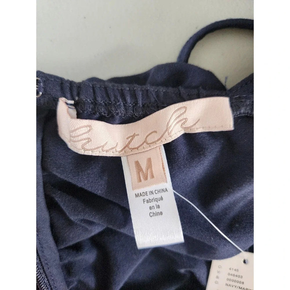 NWT Anthropologie Hutch Ruched Asymmetrical Mini Dress Size M Navy - Picture 11 of 13